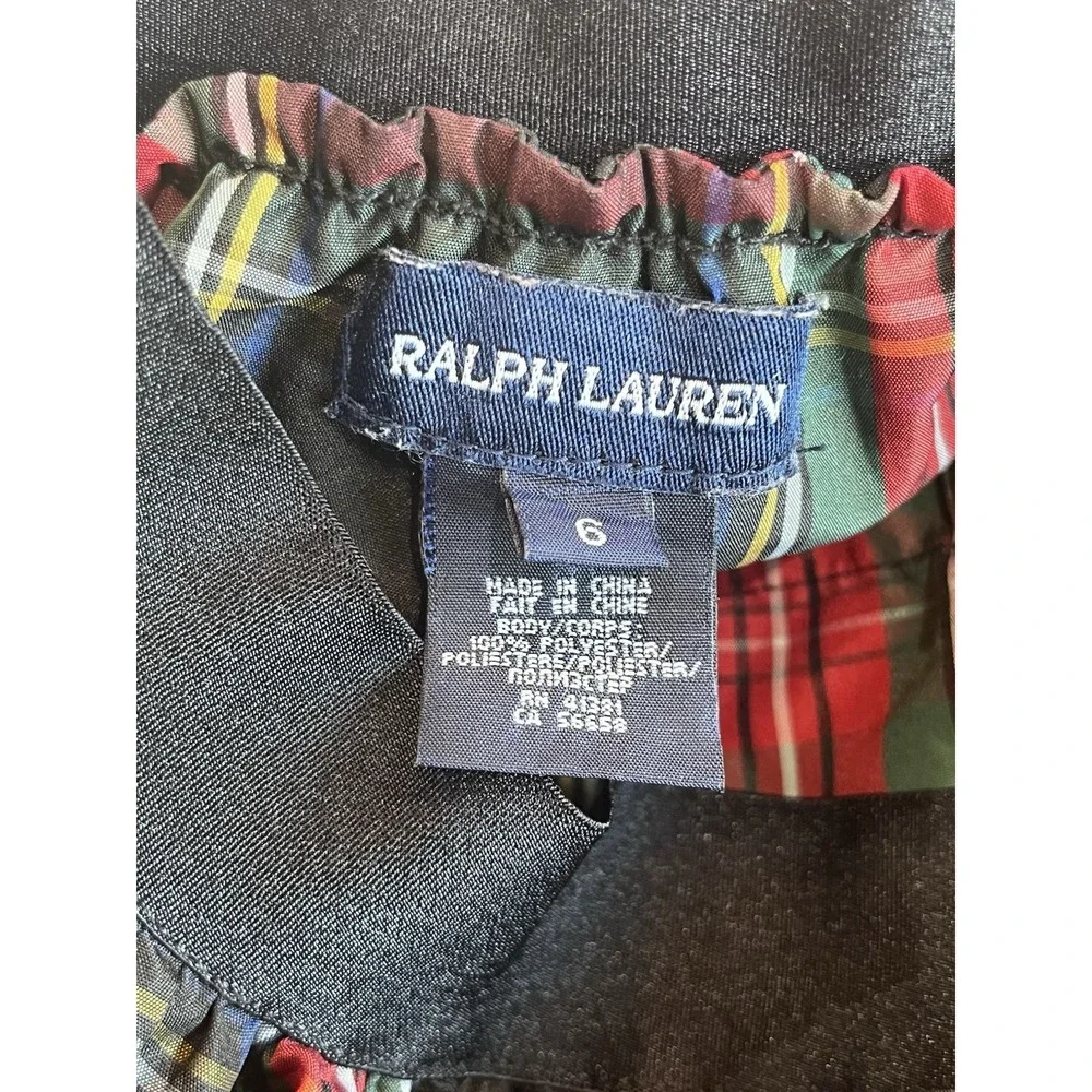 Ralph Lauren Tiered Ruffle Red Green Blue Plaid‎ Skirt Girls 6X Holiday Preppy